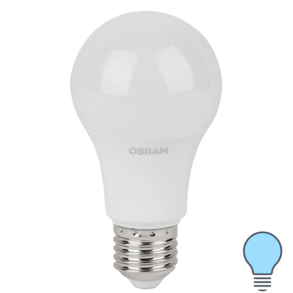 Лампа светодиодная Osram груша 5Вт 470Лм E27 холодный белый свет от компании ИП Фомичев - фото 1