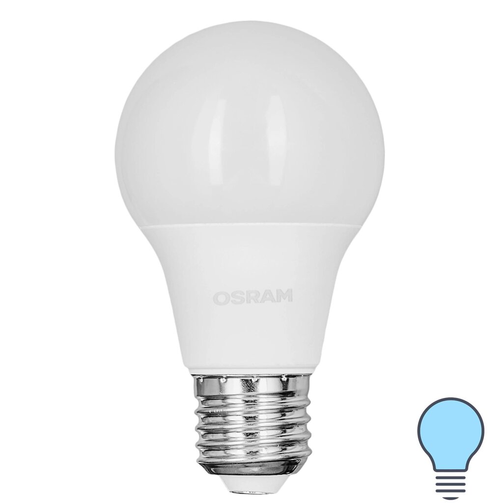 Лампа светодиодная Osram груша 9Вт 806Лм E27 холодный белый свет от компании ИП Фомичев - фото 1