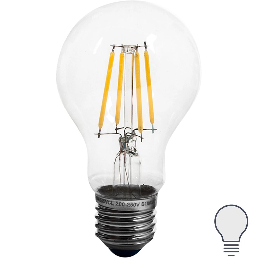 Лампа светодиодная Uniel Стандарт E27 170-240 В 8 Вт 800 лм, холодный белый свет от компании ИП Фомичев - фото 1