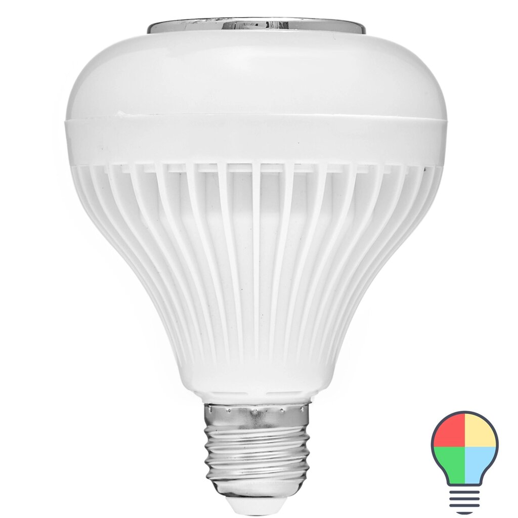 Лампа светодиодная Volpe Disco Е27 220 В 8 Вт 200 Лм, регулируемый цвет света RGB, Bluetooth, пульт ДУ от компании ИП Фомичев - фото 1