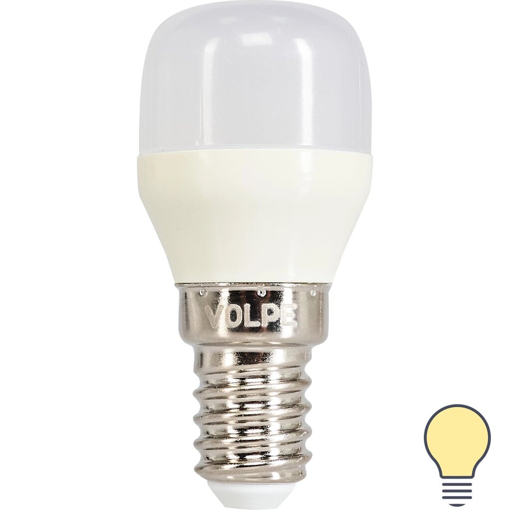 Лампа светодиодная Volpe для холодильника E14 220-240 В 3 Вт 250 Лм, тёплый белый свет от компании ИП Фомичев - фото 1
