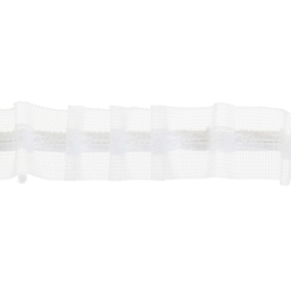 Лента шторная прозрачная параллельная 21 мм цвет белый от компании ИП Фомичев - фото 1