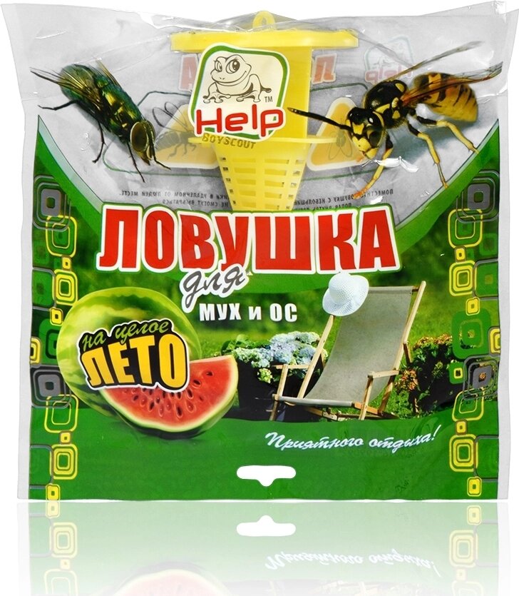 Ловушка Help для мух и ос 21х21 см от компании ИП Фомичев - фото 1