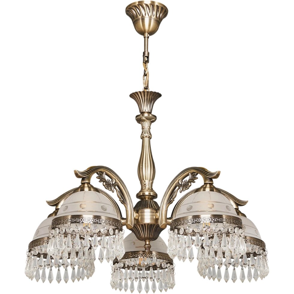 Люстра подвесная «Анжелика», 5 ламп, 15 м?, цвет бронза/прозрачный от компании ИП Фомичев - фото 1