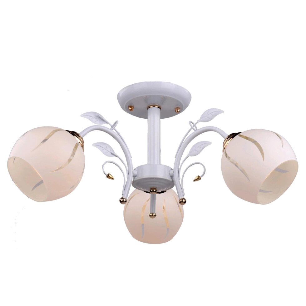 Люстра потолочная «Амплуа», 3 лампы, 9 м?, цвет белый/бежевый от компании ИП Фомичев - фото 1