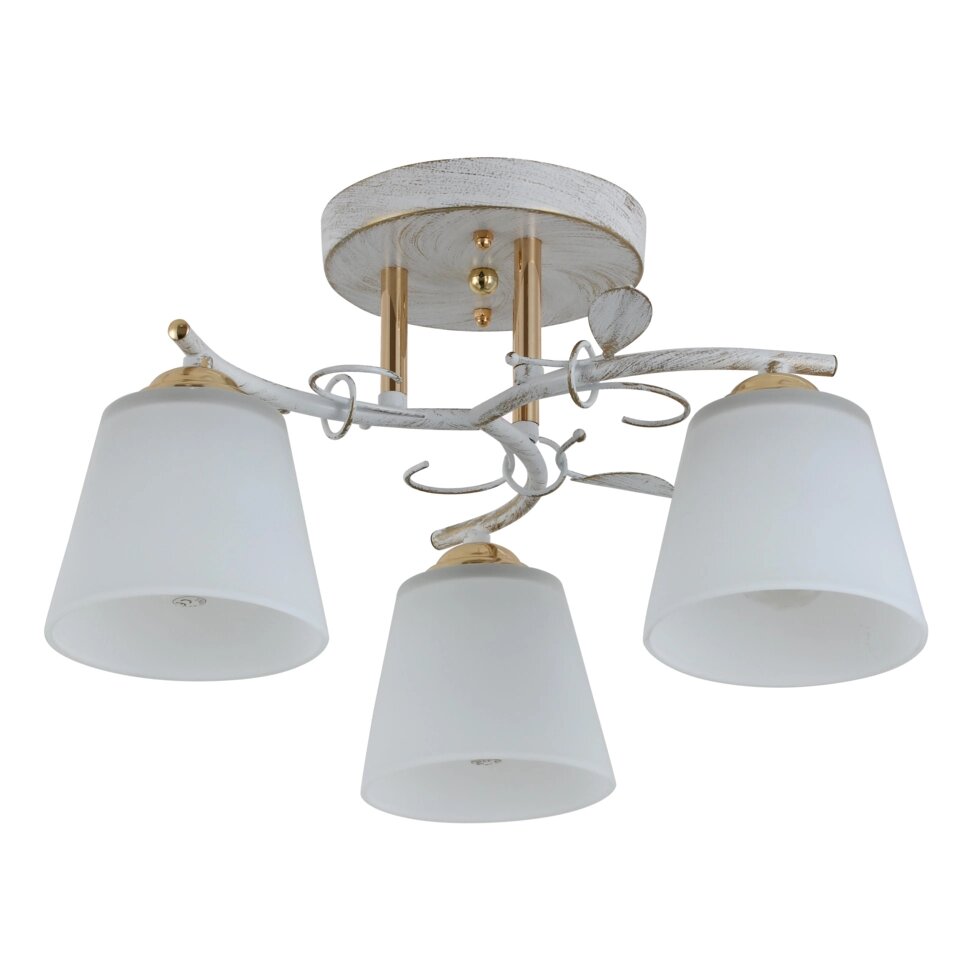 Люстра потолочная Modern 145/3, 3 лампы, 9 м?, цвет белый/золотой от компании ИП Фомичев - фото 1