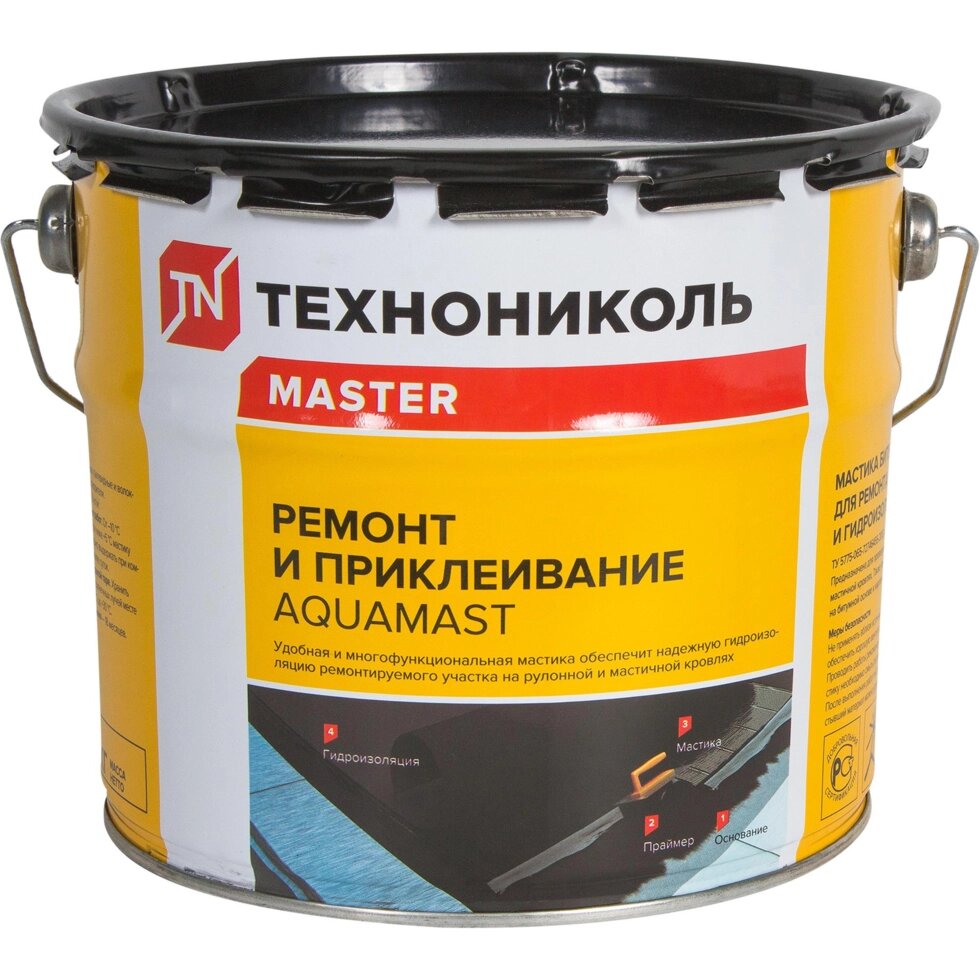 Мастика для ремонта и приклеивания Технониколь AquaMast 3 кг от компании ИП Фомичев - фото 1