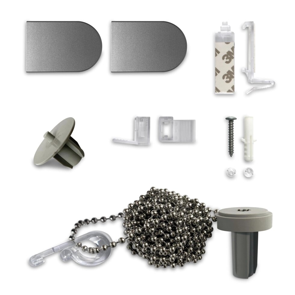 Механизм для рулонной шторы NATAL 40-100 см, металл, цвет серый от компании ИП Фомичев - фото 1