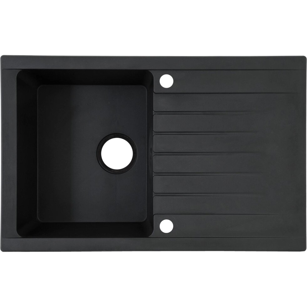Мойка URBATEC 78x50x20 см, композитный материал, цвет чёрный от компании ИП Фомичев - фото 1