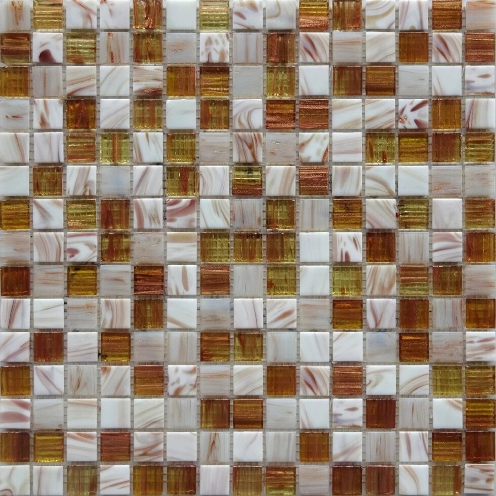 Мозаика 32.7х32.7 см стекломасса, цвет бежевый от компании ИП Фомичев - фото 1