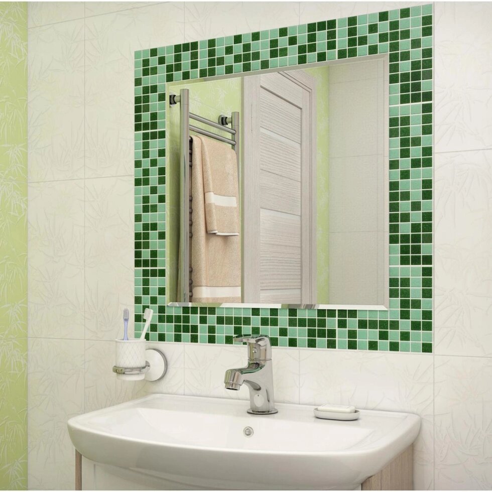 Мозаика 32.7х32.7 см стекломасса цвет зелёный от компании ИП Фомичев - фото 1
