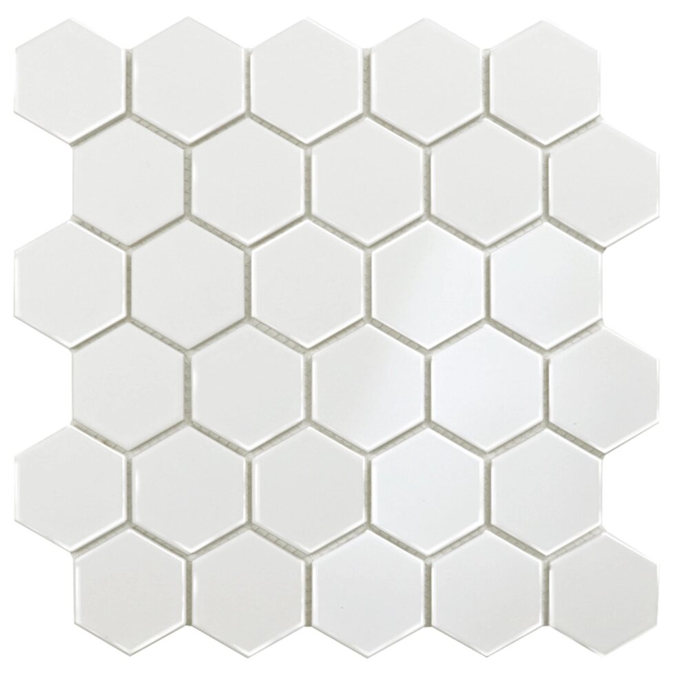 Мозаика керамическая StarMosaic Homework Hexagon White Glossy 26.5x27.8 см цвет белый от компании ИП Фомичев - фото 1