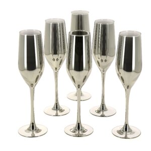Набор бокалов для шампанского luminarc селест сияющий графит 160мл 6шт P1564