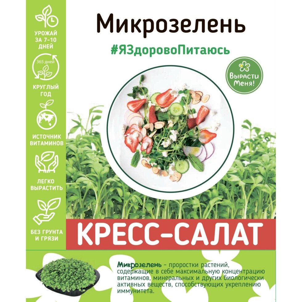 Набор для выращивания микрозелени кресс-салата от компании ИП Фомичев - фото 1