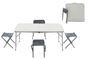 Набор кемпинговой мебели, стол + 4 табурета PRC