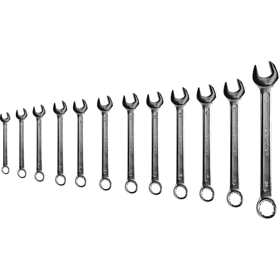 Набор комбинированных ключей Dexter, 12 предметов от компании ИП Фомичев - фото 1