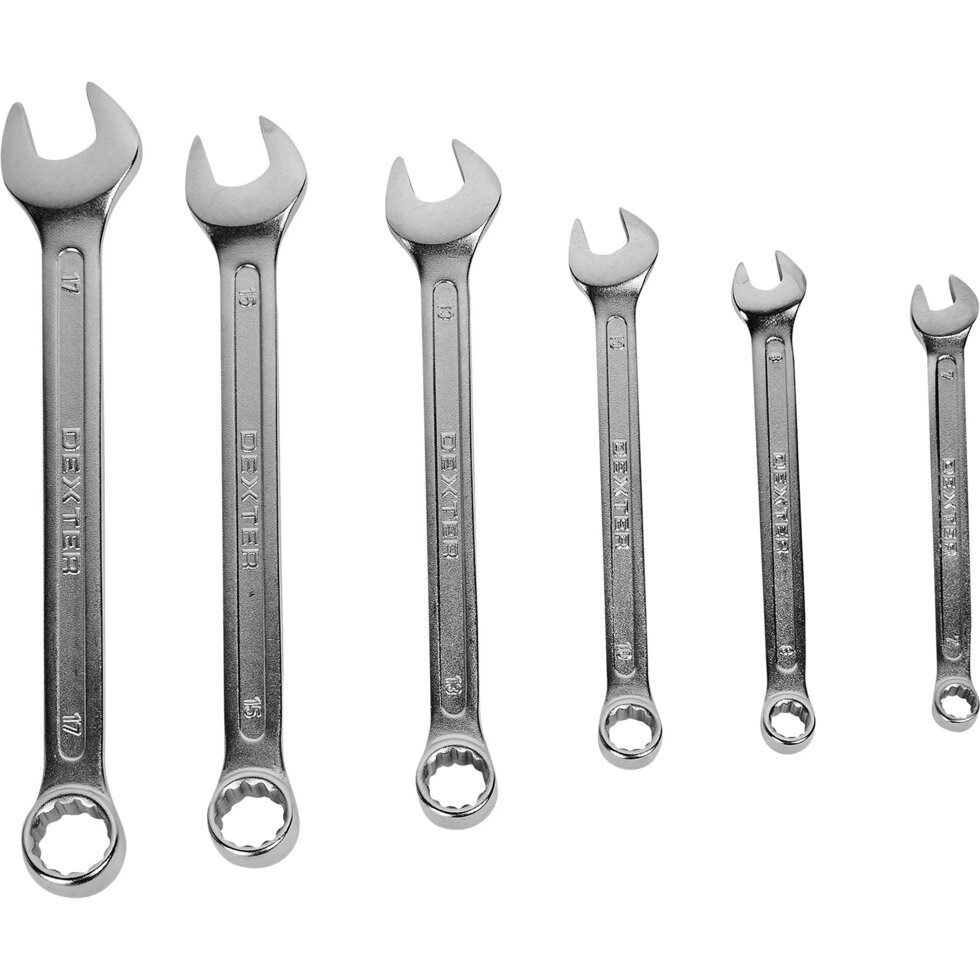 Набор комбинированных ключей Dexter, 6 предметов от компании ИП Фомичев - фото 1