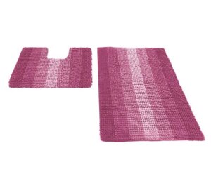 Набор ковриков для ванной shahintex multimakaron 60*90+60*50 розовый