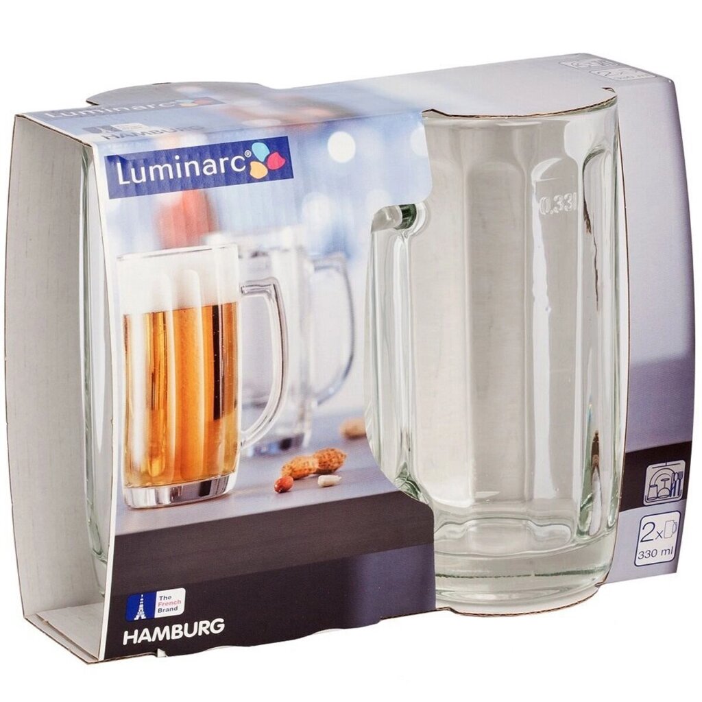 Набор кружек для пива LUMINARC ГАМБУРГ 2шт 500мл H5072 от компании ИП Фомичев - фото 1