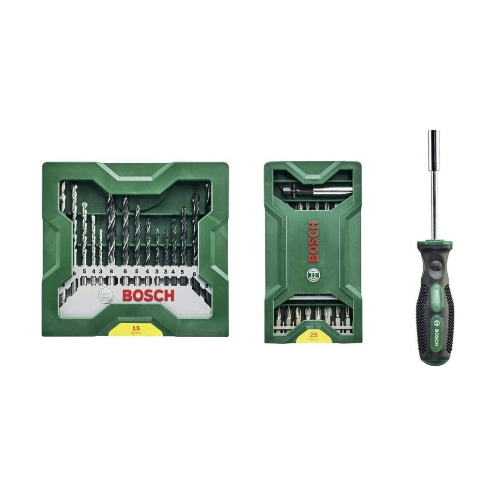 Набор оснастки Bosch 15+25 pcs Mini X-Line Sets + handle от компании ИП Фомичев - фото 1