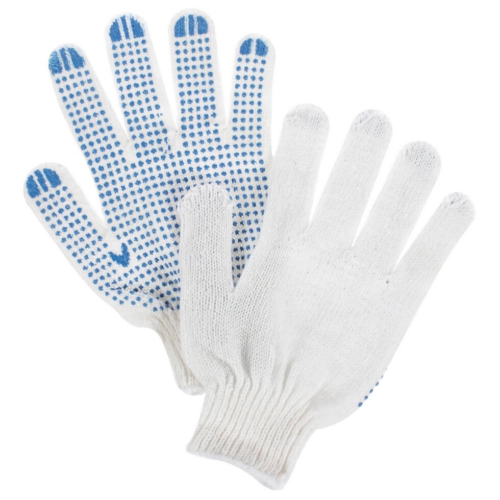 Набор перчаток х/б с ПВХ, 6 пар в упаковке от компании ИП Фомичев - фото 1