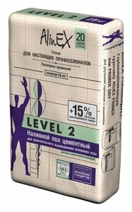 Наливной пол AlinEX LEVEL-2 (цементный) 25кг