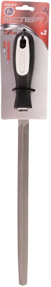 Напильник ЭКСПЕРТ трехгранный с двухкомпонентной рукояткой №2 250мм 5733-25-2 от компании ИП Фомичев - фото 1