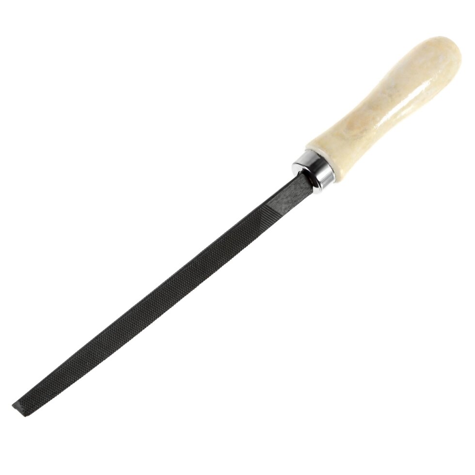 Напильник №1 трёхгранный 150 мм с деревянной ручкой от компании ИП Фомичев - фото 1