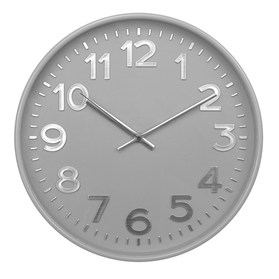 Настенные часы Troykatime Классика в белом, D30 см, пластик, цвет белый от компании ИП Фомичев - фото 1