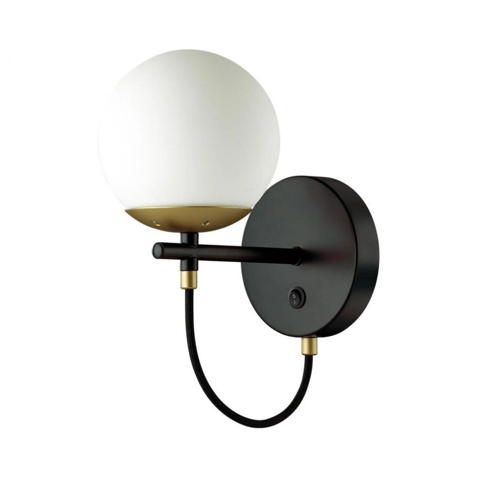 Настенный светильник Lumion Moderni 5212/1W, цвет черный от компании ИП Фомичев - фото 1