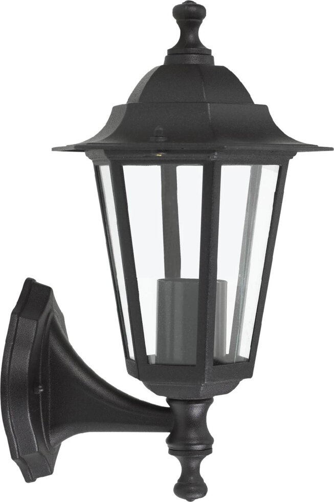 Настенный светильник уличный вверх Inspire Peterburg 1xE27х60 Вт, алюминий/стекло, цвет чёрный от компании TOO RT UNIVERSAL GROUP - фото 1