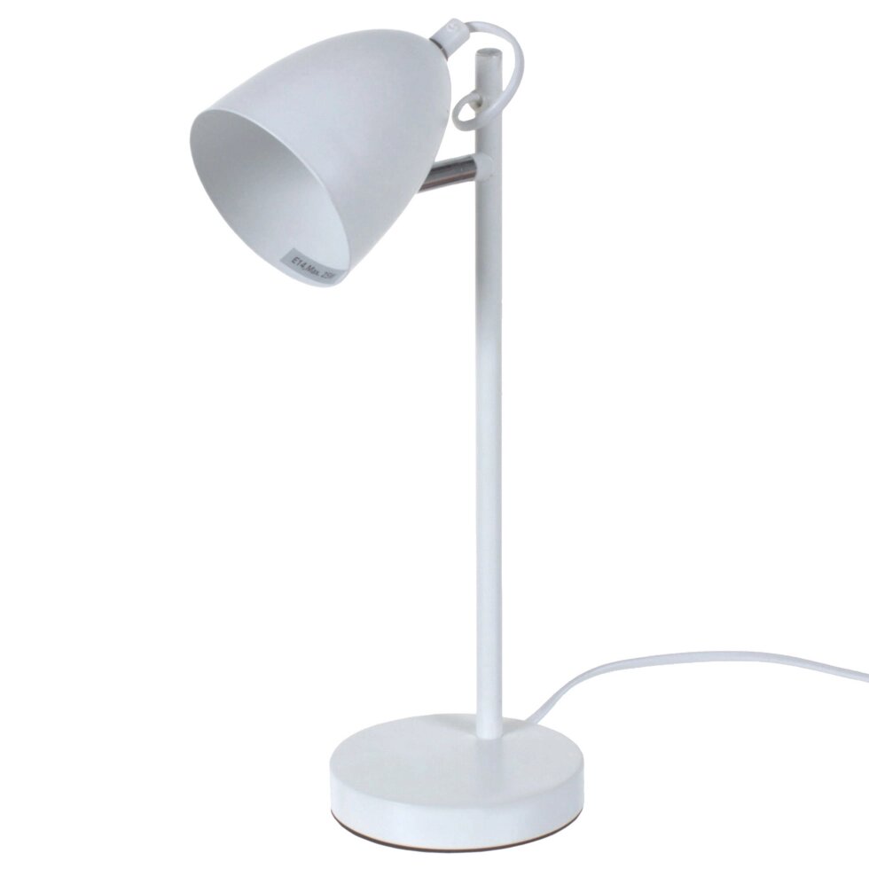Настольная лампа Lille 1xE14x25 Вт, металл, цвет белый от компании ИП Фомичев - фото 1
