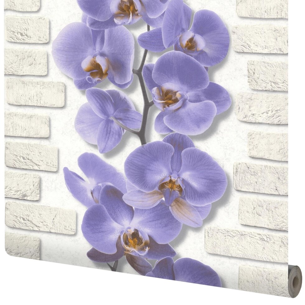 Обои виниловые Аспект Ру Орхидея фиолетовые 0.53 м 10107-46 от компании ИП Фомичев - фото 1
