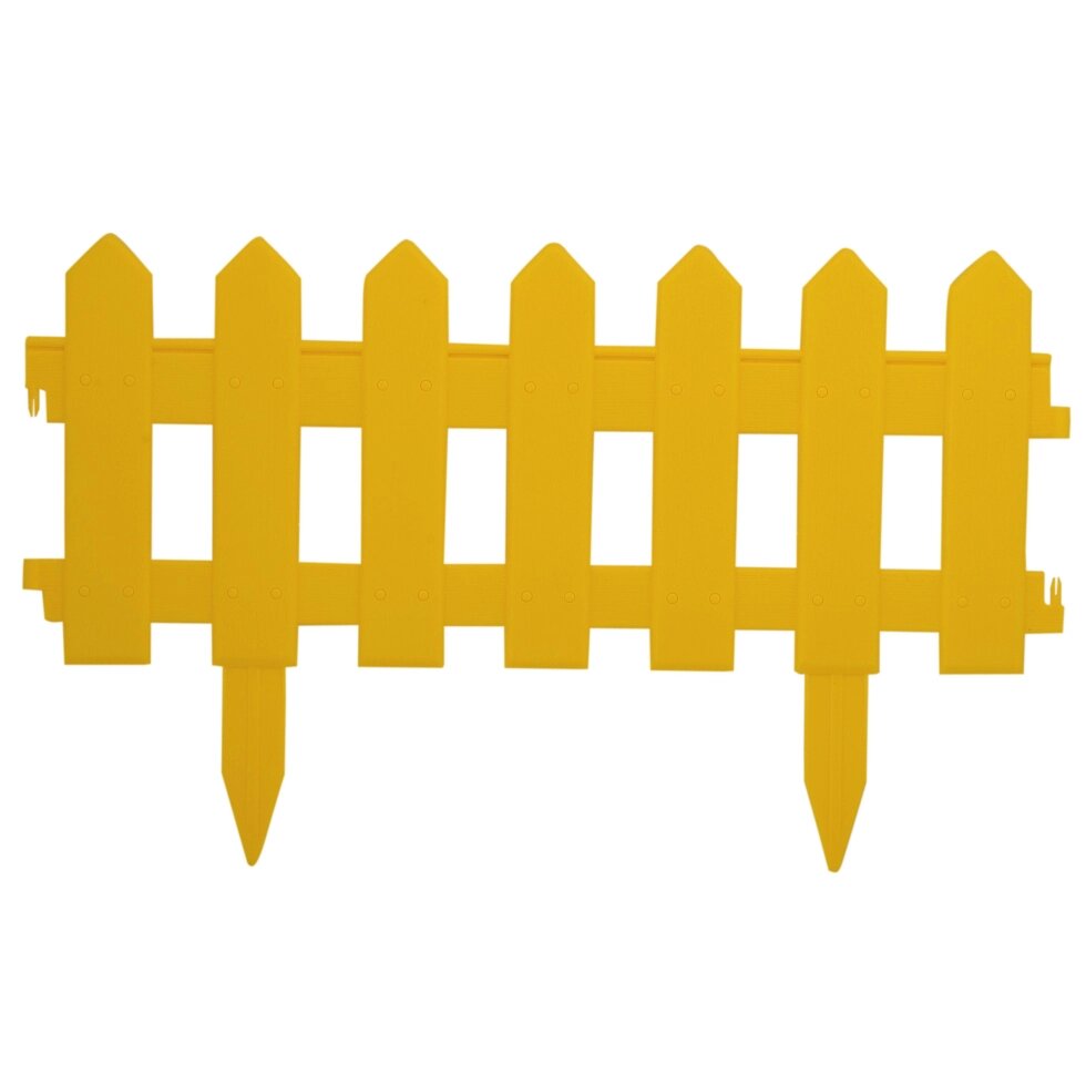 Ограждение «Палисадник» цвет желтый 1.9 м от компании ИП Фомичев - фото 1