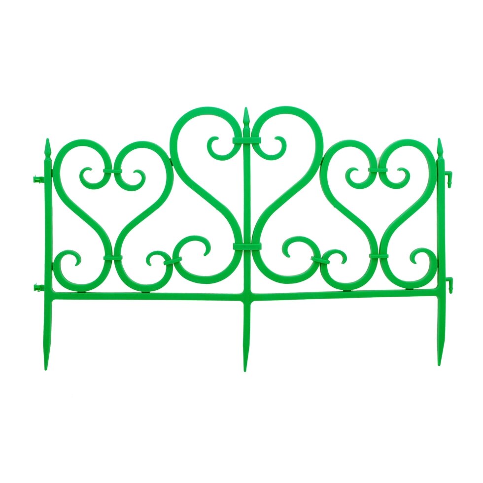 Ограждение садовое декоративное «Ажурное» цвет зелёный от компании ИП Фомичев - фото 1