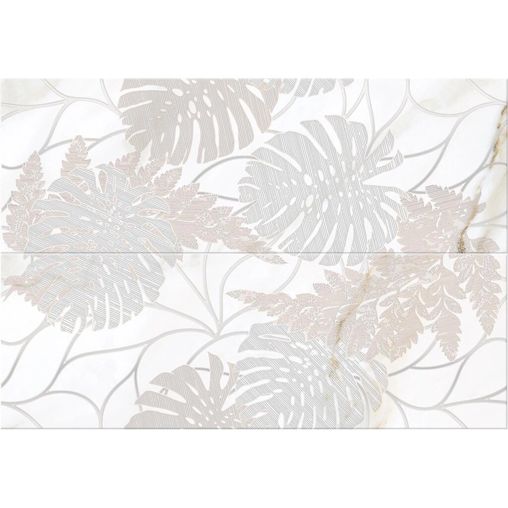 Панно настенное Calacatta Fern 48.7x70 см, цвет белый, 2 шт. от компании ИП Фомичев - фото 1