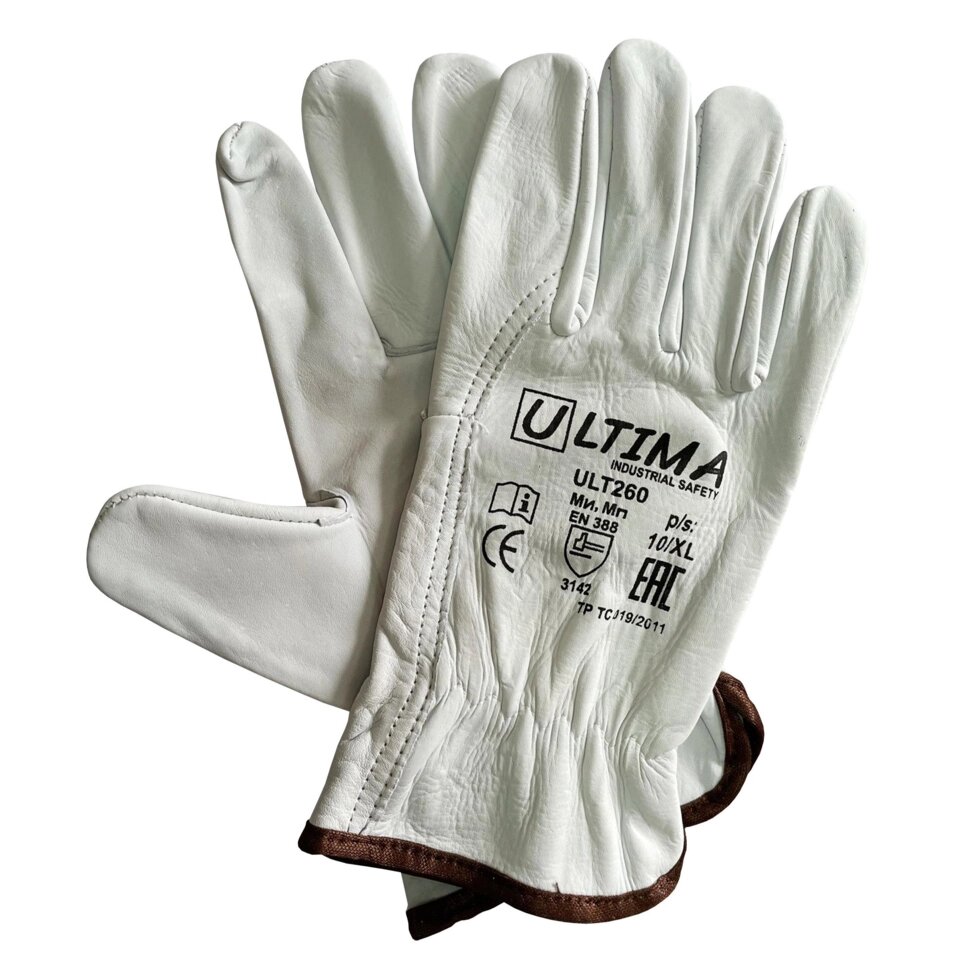 Перчатки кожаные Ultima ULT260, размер 10 / XL от компании ИП Фомичев - фото 1