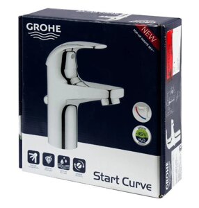 Смеситель для раковины Grohe Start Curve однорычажный цвет хром