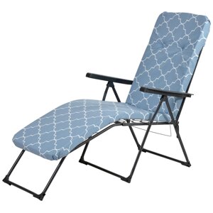 Кресло-шезлонг Лозанна 119х105х65 см сталь/полиэстер синий/серый