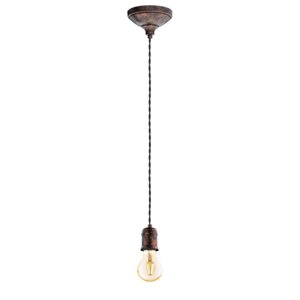 Светильник подвесной Yorth, 1 лампа, 12 м?, цвет медь/чёрный