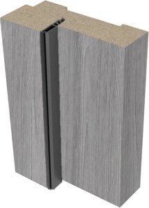Дверная коробка Белеза/Тревизо 2070х70х26 мм финиш-бумага ламинация цвет ясень серый (комплект 2.5. шт.) (с петлями)