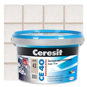 Затирка цементная Ceresit CE 40 водоотталкивающая 2 кг цвет багама