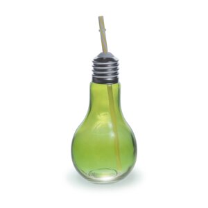 Кружка Лампочка 500 мл стекло цвет зеленый
