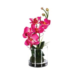 Композиция цветочная Atmosphera Орхидея в колбе 19х33,3 см 2 дизайна в ассорт. 110487
