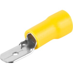 Штекер РпИп 6-6.3 6 мм?, цвет жёлтый, 10 шт.