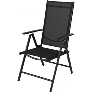 Кресло садовое складное 55,5х68,5х107 см. текслайн черное FD4000540 К