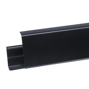 Плинтус напольный ПВХ 80 мм x 2.2 м цвет матовый черный