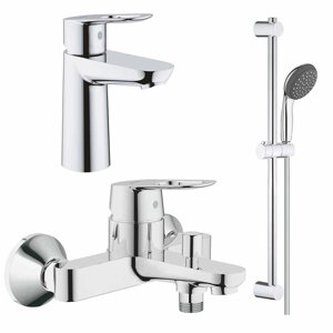 Набор смесителей Grohe Start Loop 3 в 1 арт. 125048, для ванны, для раковины, ручной душ 100 мм, шланг 1750 мм, штанга