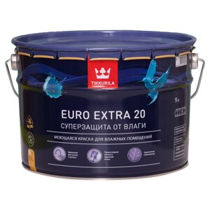 Краска Tikkurila Euro-20 цвет белый 9 л