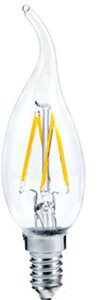 Лампа светодиодная нитевиднаяпрозрачная свеча на ветру СW35 7 Вт2700 К Е14 Фарлайт